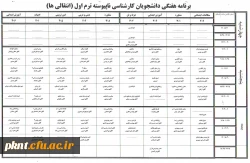 قبل توجه دانشجویان کارشناسی ناپیوسته :برنامه کلاسی جهت رویت ضمیمه میباشد 3