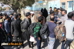 استقبال از دانشجویان شرکت کننده در پیاده روی اربعین