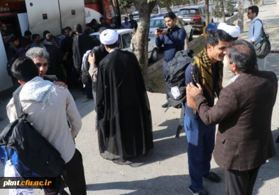 استقبال از دانشجویان شرکت کننده در پیاده روی اربعین