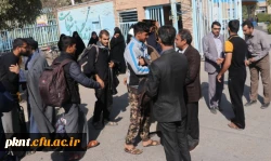 استقبال از دانشجویان شرکت کننده در پیاده روی اربعین