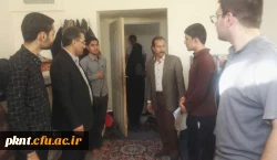 بازدید مشهدی رئیس اداره سراهای دانشجویی و همراهان از خوابگاه ها و سلف سرویس دانشگاه فرهنگیان استان کرمان 20 آذرماه 96