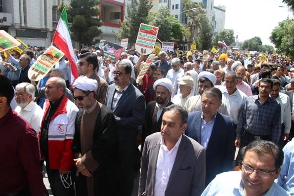 حضور باشکوه و گسترده دانشگاهیان دانشگاه فرهنگیان استان کرمان در راهپیمایی روز جهانی قدس