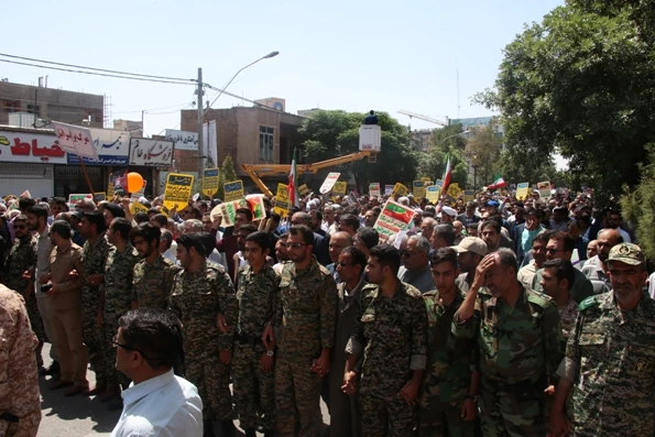 حضور باشکوه و گسترده دانشگاهیان دانشگاه فرهنگیان استان کرمان در راهپیمایی روز جهانی قدس