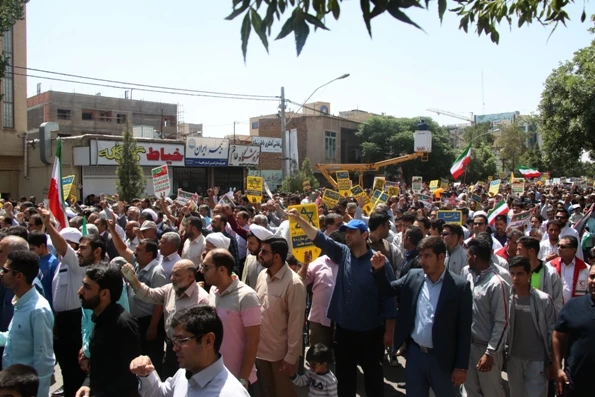 حضور باشکوه و گسترده دانشگاهیان دانشگاه فرهنگیان استان کرمان در راهپیمایی روز جهانی قدس