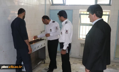 بازدید کارشناسان سازمان آتش نشانی و خدمات ایمنی شهرداری کرمان از دانشگاه فرهنگیان استان