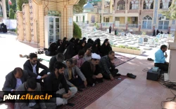 مراسم تجلیل از آزادگان با حضور کارکنان و اساتید دانشگاه فرهنگیان استان در گلزار شهدای شهر کرمان