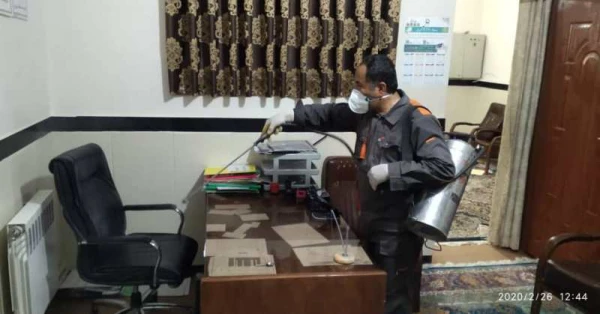 ضدعفونی کلیه فضاهای دانشگاه فرهنگیان استان کرمان انجام شد 7