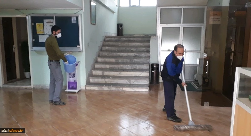 ضدعفونی کلیه فضاهای دانشگاه فرهنگیان استان کرمان انجام شد 8